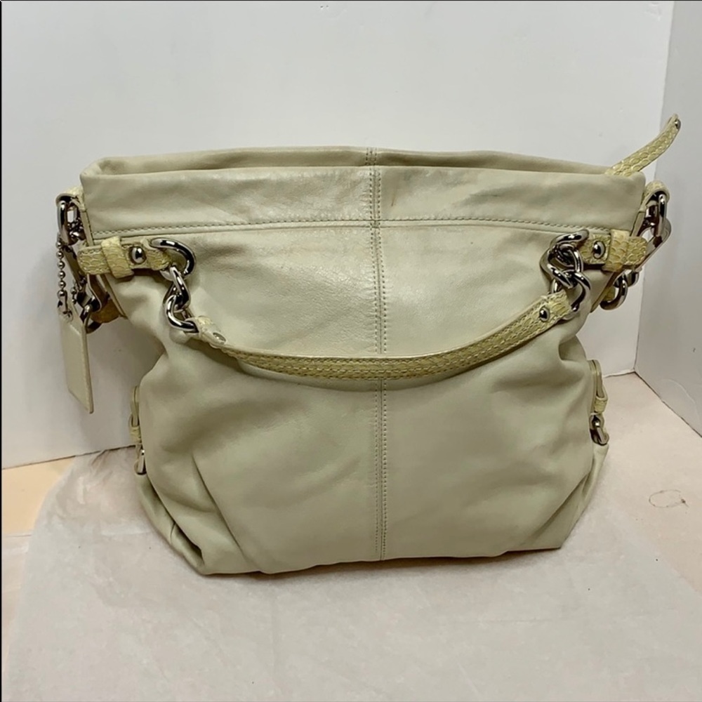 COACH BROOKE LEATHER  BAG WHITE #14820 - Picture 3 of 10